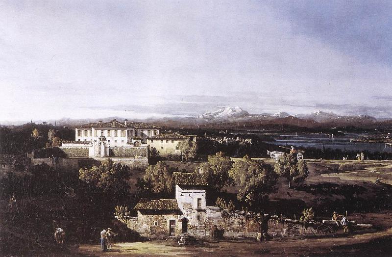Bernardo Bellotto View of the Villa Cagnola at Gazzada near Varese Norge oil painting art